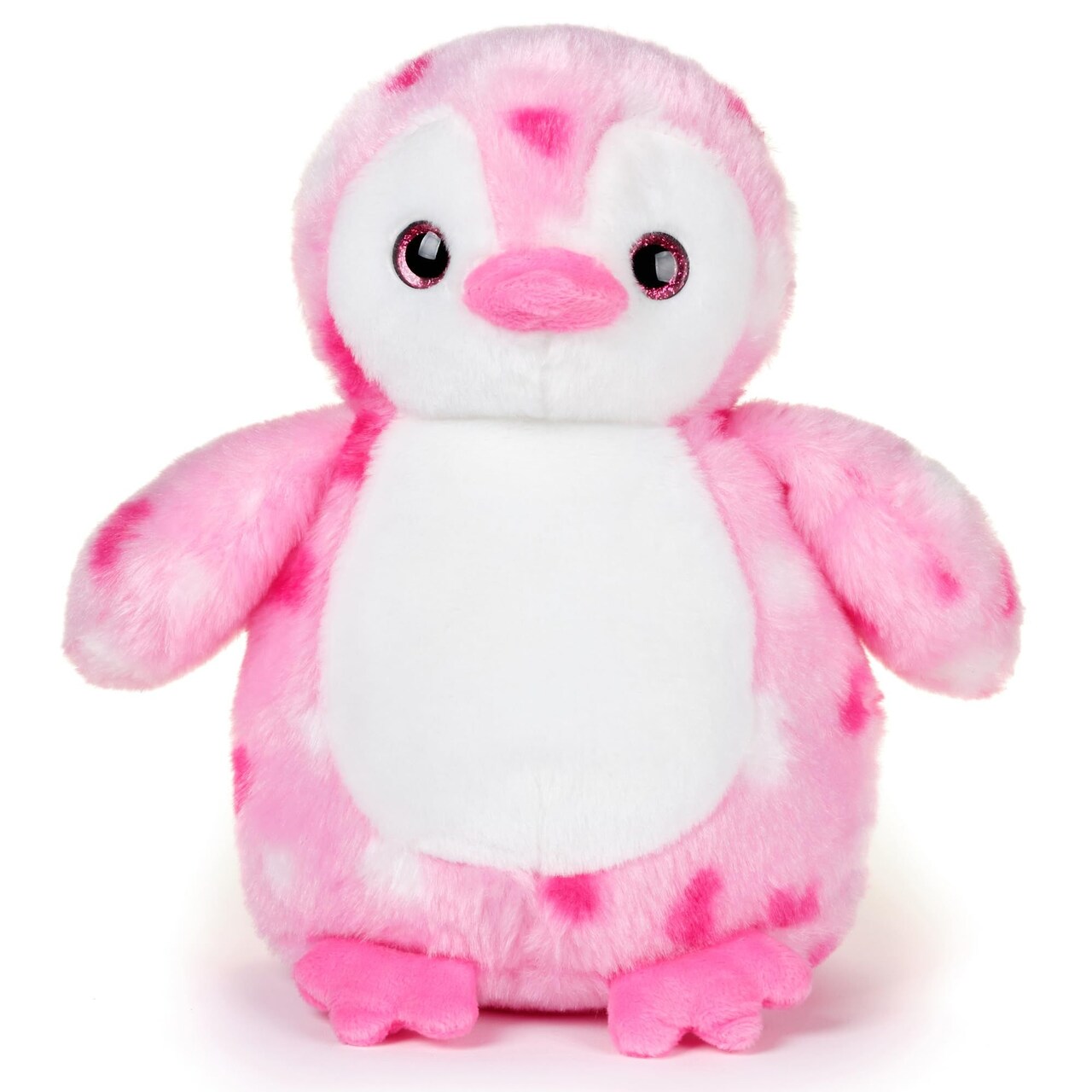 Bearington Precious Heart Penguin Stuffed Animal - 9" Pink and White Valentines Stuffed Animal with Soft Fur and Weighted Inner Bean Bags - Adorable Valentines Day Plush Gift for Kids and Girlfriend